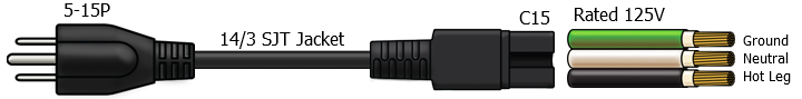 5-15 pc power cable